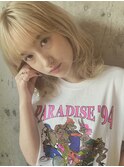 【切りっぱなしボブ/エアリーロング/美髪/ピンクブラウン/渋谷】