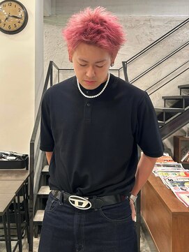 ディーカヘアー(Di KA HAIR) ピンク/メンズショート/TAKUMI