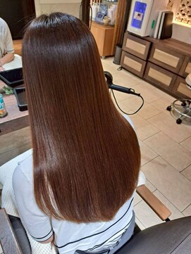 ヘアリゾート粋 トゥジュ 池袋東口店(tujuh) 艶髪ストレート/髪質改善/ブラウン/ロング