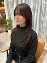 シエル バイ ケンジ 登戸 生田(CIEL by KENJE)&nbsp;ロングレイヤー/ワンカール/シースルーバング/ブラウンカラー