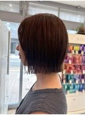 くびれボブ◎ウォームブラウン大人ボブ髪質改善◎20代～50代