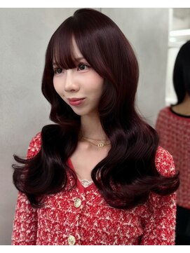 ベレーザ 川越(Beleza) ba19694_ワインレッドブリーチなし透明感カラーワンホンヘア艶髪