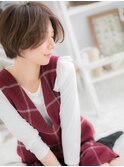 センターパートで引き締め！”大人顔”ボブｃ