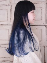 ロリム(RorriM)&nbsp;ロング　インナーカラー　サファイアブルー　ダブルカラー