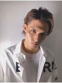 ワイルドアップバング セミウエット かき上げヘア