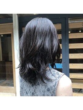 ロレ バトヘアー 下北沢(lore bat.hair) ミディアムレイヤー×ブルージュ