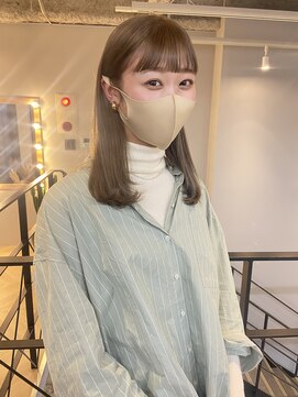 ヌープヘアーアイス(NUUP.hair ici) ロング×ミルクティーベージュ