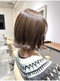 大人可愛い20～40代ぱっつんボブ外ハネ