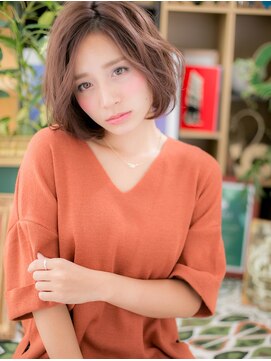 カバーヘア イヴ 戸頭店(COVER HAIR EVE) フレンチガーリーワンレン前下がりボブパーマc5戸頭20代30代40代