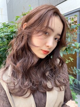 アヴァンス アリオ鳳店(AVANCE) くびれレイヤー薄めバング×ピンクベージュ×美髪