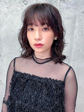 オーブ ヘアー ウル 北名古屋店(AUBE HAIR uru) 20代・30代_ニュアンスパーマミディ