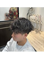 カイノオム 梅田(KAINO HOMME) 波パーマ マッシュ ツーブロック 刈り上げ