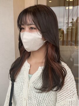 ポジ(poji) 韓国風　前髪カット　艶髪　くびれ巻き　サイドバング