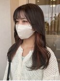 韓国風 前髪カット 艶髪 くびれ巻き サイドバング