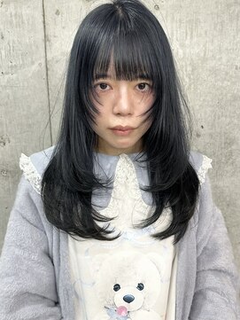 サクラ オモテサンドウ(SAKURA) ぱっつん前髪×ロングレイヤー×ワンカールで簡単/表参道美容院