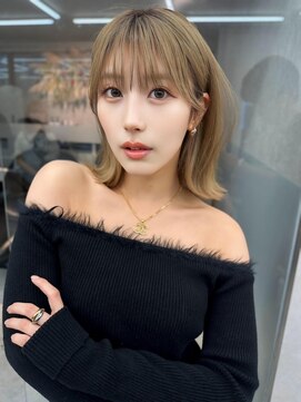 ロンドウル 熊本(Lond ulu) ブリーチハイトーンボブ×顔周りレイヤーカット[熊本/上通/下通]