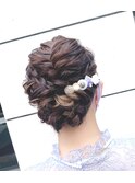 結婚式ヘアセット/アレンジ/アップスタイル/ハーフアップ