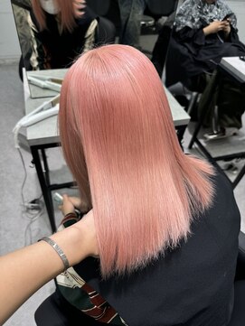 ペレ 渋谷(PELE) デザインカラー/レイヤーカット/ウェットヘア/オリーブベージュ