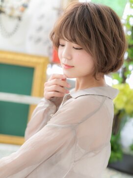 カバーヘア ブリス 戸田公園西口店(COVER HAIR bliss) 斜めバングマッシュパーマ小顔ウルフカッh3戸田公園20代30代40代