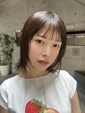 メゾンアクア 表参道(Maison ACQUA) +ウルフボブウルフ/小顔/ネビージュ/ボブルフ/黒髪/ワンレン