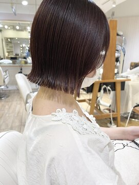 ネオリーブ チロル 横浜西口店(Neolive CiroL.) くびれボブ×ベージュ【ボブルフ/ワンレン/縮毛矯正】