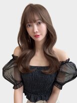 くびれレイヤー　韓国風　アッシュベージュ　顔周りレイヤー