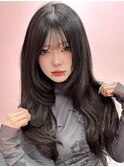 【エクステ】フェミニンブラック/レイヤーカット/エクステ大阪