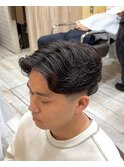 ラフカール　ニュアンスパーマ　フェード　海外風　メンズパーマ