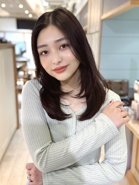 プラグ バイ ネオリーブ(plug by neolive) チェリーブラウン×髪質改善[髪質改善/縮毛矯正/韓国]