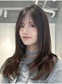 天神大名今泉ロングレイヤー韓国風くびれ巻き髪小顔透明感ヘア