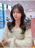 韓国ヘア/くびれヘア/前髪あり/顔まわりカット/大人上品