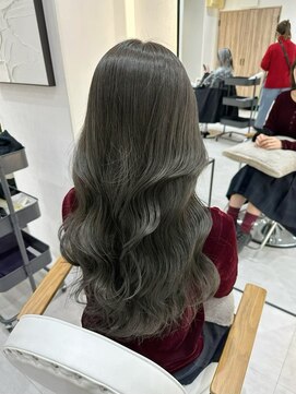 ジーナ 吉塚(Zina) ゆる巻き×オリーブグレージュ【福田れん】博多 吉塚 美容室