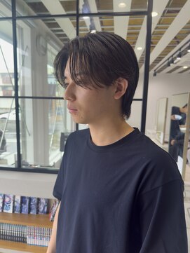 ホワイト(WHITE) センターパート ニュアンスパーマ
