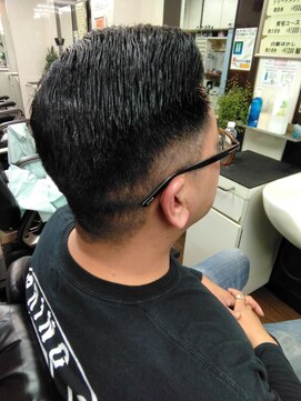 バーバーショップ ヘアーレストホーム(Barber Shop HAIR REST HOME) 黒髪7／3アッシュウェットグラデーションショート20代30代