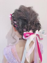 ポルト(porto produced by teatro hair salon)&nbsp;編み込みリボンアップスタイル☆