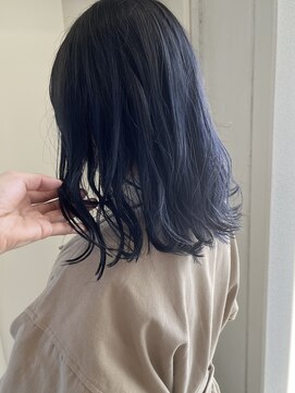 ヘアーデザイン シュシュ(hair design Chou Chou by Yone) ☆chouchou☆ダブルカラー×ネイビーブルーカラー