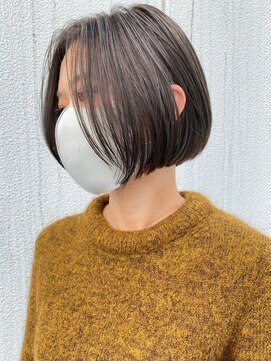 アイティーバイアルバム 下北沢店(IT by ALBUM) グレージュボブ_外ハネボブセクションカラー_ba389441