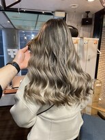 ラフ(LAFF)&nbsp;#バレイヤージュ#グレージュカラー#ボブウルフ#ココアベージュ