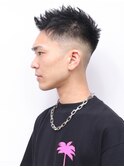 アッシュブラックマッシュパーマウルフ波巻きカルマパーマ354