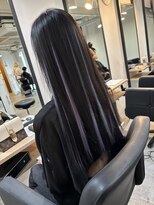 ラフ 難波店(LAFF)&nbsp;#黒髪#ボブルフ#ネビージュ#小顔#ワンレン