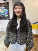 オン眉ロングパーマ