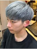 くすみブルー　ミニマッシュ　ハイトーン【札幌】