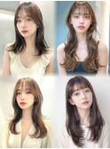【韓国顔周りレイヤーカット】×似合わせカラー髪質改善/新宿