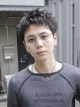 アンサー 渋谷(ANSWER) スパイキーショートツイストスパイラルパーマ短髪ツーブロック