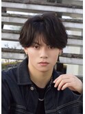 メンズルーズパーマフェザーパーマ韓国ヘアシャドウパーマ