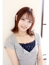 ヘアーサロン エクラ(HAIR SALON eclat) 20代30代40くびれボブ前髪あり外ハネレイヤーボブ小顔