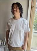 メンズロングパーマ　サーフカール