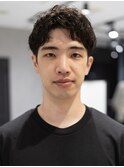 MEN’S HAIRブルーブラックシャドウパーマ