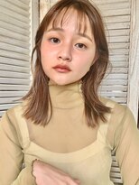 ベル 銀座5丁目店(Belle)&nbsp;シースルーバングのミディアムヘア【Belle Ginza5丁目】