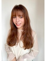 ディフィーノ 赤坂(DIFINO)&nbsp;大人カジュアルロングレイヤーヘア/オレンジカラー